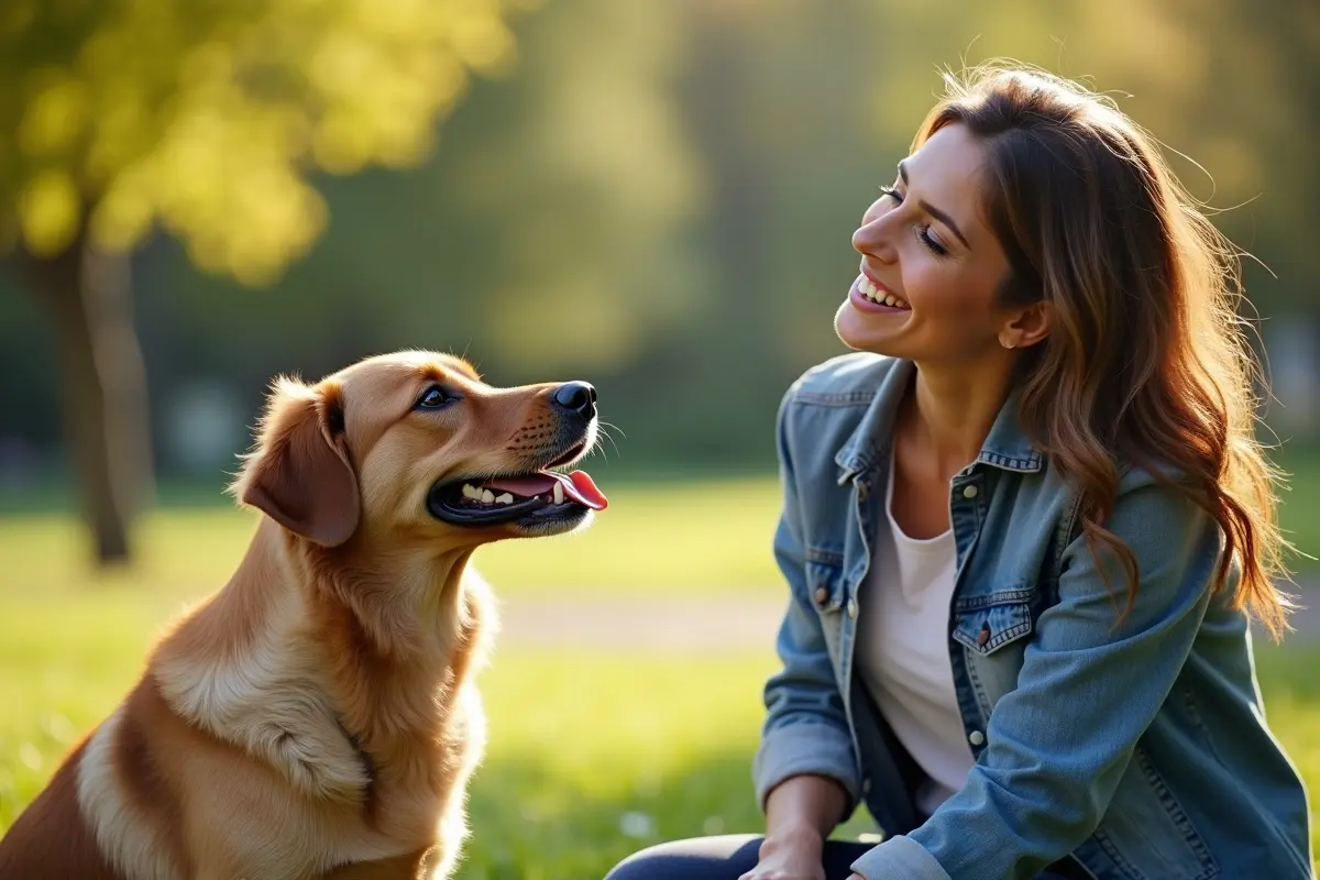 dog and owner enjoying positive results from obedience training sessions